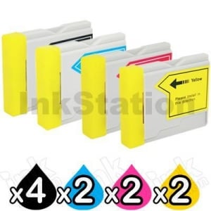10 Pack Compatible Brother LC-57 Ink High Capacity Combo  [4BK,2C,2M,2Y]