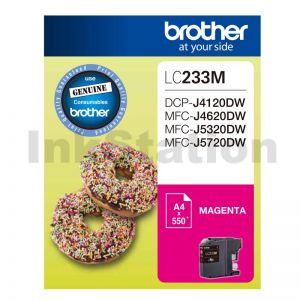 Genuine Brother LC-233M Magenta Ink Cartridge - 550 pages