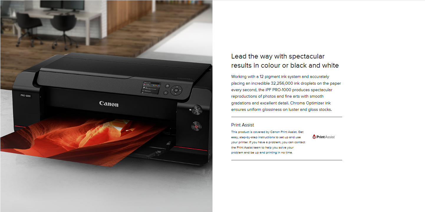 Canon imagePROGRAF PRO1000 A2 ProfessionalGrade Photo Printer InkStation
