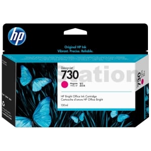 HP 730 Genuine Magenta 130ML DesignJet Inkjet Cartridge P2V63A