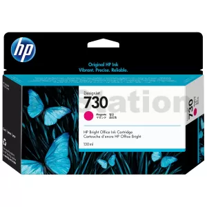 HP 730 Genuine Magenta 130ML DesignJet Inkjet Cartridge P2V63A