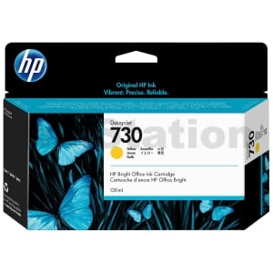 HP 730 Genuine Yellow 130ML DesignJet Inkjet Cartridge P2V64A