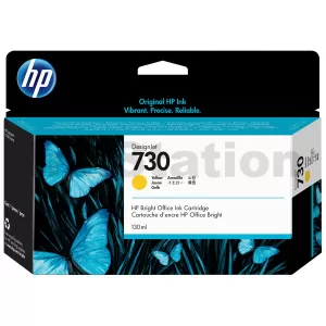HP 730 Genuine Yellow 130ML DesignJet Inkjet Cartridge P2V64A