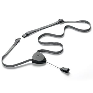 1PC DURABLE Textile Lanyard Flex with Badge Reel - Grey