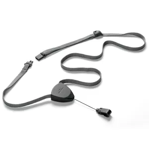 1PC DURABLE Textile Lanyard Flex with Badge Reel - Grey