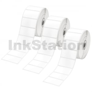 Genuine Brother RD-S05C1 Black Text on White Die Cut Label Roll 51mm x 25mm - 1500 labels per roll (3 Rolls in total)