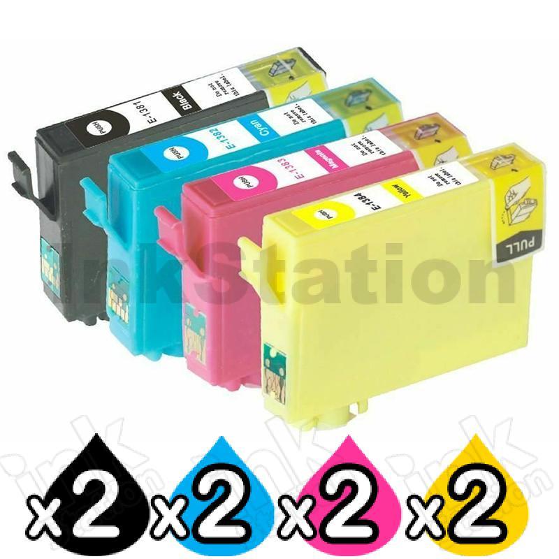 Epson 4 Pack Compatible 138 T1381 T1384 Inkjet Cartridges 1bk1c1m1y Ink Cartridges 5780