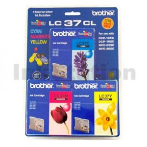 Genuine Brother LC-37CL3PK Colour Pack [C+M+Y] - 300 Pages each