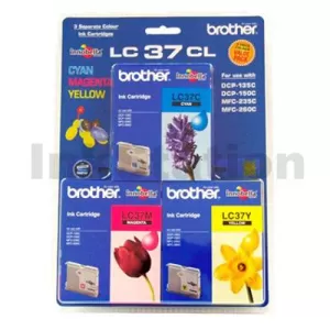 Genuine Brother LC-37CL3PK Colour Pack [C+M+Y] - 300 Pages each