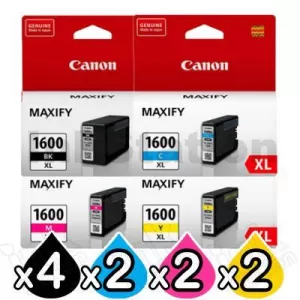 10 Pack Canon PGI-1600XL Genuine High Yield Ink Cartridge [4BK,2C,2M,2Y]