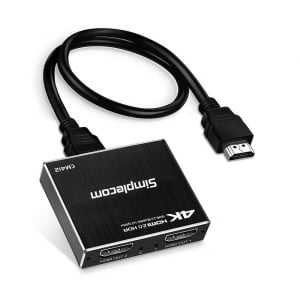 HDMI 2.0 Splitter 1-IN-2-Out 4K@60Hz HDR10 2 Port HDMI Duplicator Simplecom CM412