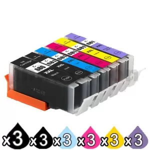 18 Pack Canon PGI-680XXL CLI-681XXL Extra High Yield Compatible Inkjet Cartridges Combo [3BK,3PBK,3C,3M,3Y,3PB]