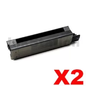 2 x OKI C5650, C5750 Compatible Black Toner Cartridge - 8,000 pages (43865712)