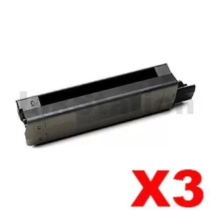 3 x OKI C5650, C5750 Compatible Black Toner Cartridge - 8,000 pages (43865712)