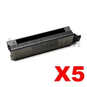 5 x OKI C5650, C5750 Compatible Black Toner Cartridge - 8,000 pages (43865712)