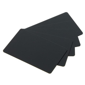 100x Evolis 0.76mm Blank Black Thick PVC Cards