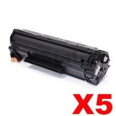 5 x HP CF283X (83X) Compatible Black Toner Cartridge - 2,200 Pages