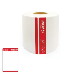 1 Roll Australia Post eParcel 100mm X 150mm Perforated Direct Thermal Labels - 350 Labels per Roll
