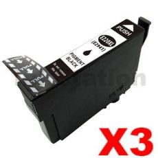 3 x Compatible Epson 220XL (C13T29419) Black High Yield Ink Cartridge - 400 pages