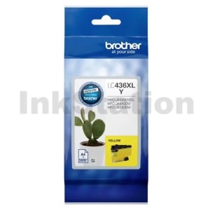 Genuine Brother LC-436XLY High Yield Yellow Ink Cartridge - 5,000 pages