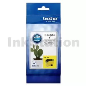 Genuine Brother LC-436XLY High Yield Yellow Ink Cartridge - 5,000 pages