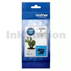 Genuine Brother LC-436XLC High Yield Cyan Ink Cartridge - 5,000 pages