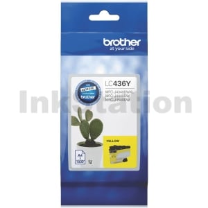 Genuine Brother LC-436Y Yellow Ink Cartridge - 1,500 pages