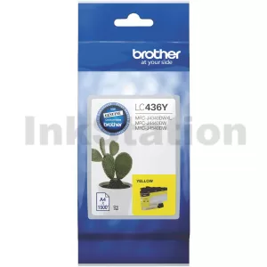 Genuine Brother LC-436Y Yellow Ink Cartridge - 1,500 pages