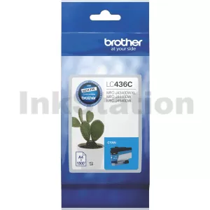 Genuine Brother LC-436C Cyan Ink Cartridge - 1,500 pages