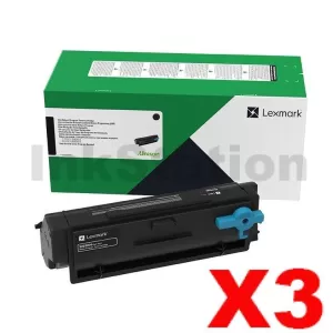3 x Lexmark B346H00 Genuine B3442 / MB3442 High Yield Return Program Toner Cartridge - 3,000 pages