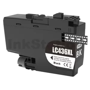 Compatible Brother LC-436XLBK High Yield Black Ink Cartridge - 6,000 pages