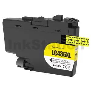 Compatible Brother LC-436XLY High Yield Yellow Ink Cartridge - 5,000 pages