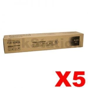 5 x Fuji Xerox DocuPrint CM415AP Genuine Black Toner Cartridge - 11,000 pages (CT202352)