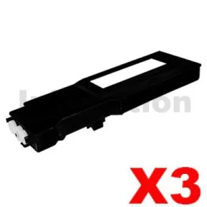 3 x Dell C2660dn / C2665dnf Compatible Black Toner Cartridge - 6,000 pages