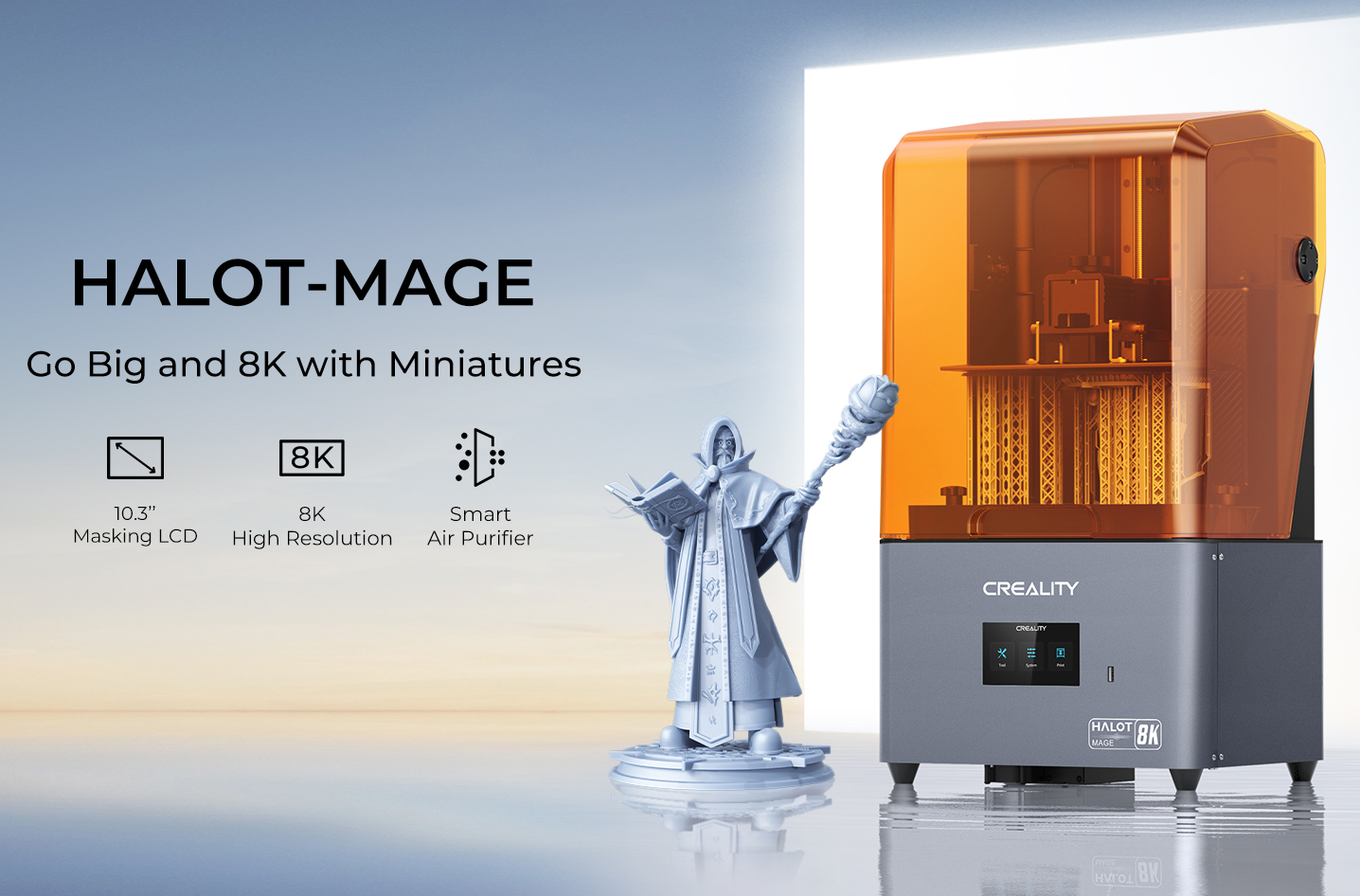 Creality HALOT-MAGE CL-103L: 10.3 LCD & 8K High Resolution Resin 3D Printer