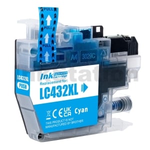 Compatible Brother LC-432XLC Cyan High Yield Ink Cartridge - 1,500 pages