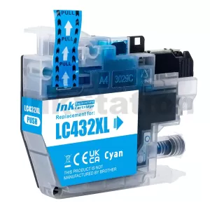 Compatible Brother LC-432XLC Cyan High Yield Ink Cartridge - 1,500 pages