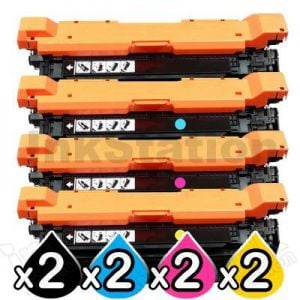2 sets of 4 Pack HP CF330X-CF333A (654A/654X) Compatible High Yield Toner Cartridges [2BK,2C,2M,2Y]