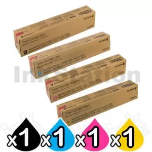 4 Pack Fuji Xerox DocuCentre-IV C2270, C3370, C3373, C4470, C5570 Genuine Toner Cartridges - 26,000 pages (CT201370-CT201373)