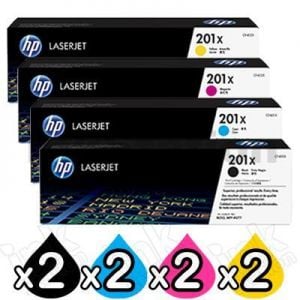 2 sets of 4 Pack HP CF400X-CF403X (201X) Genuine Toner Cartridges [2BK,2C,2M,2Y]