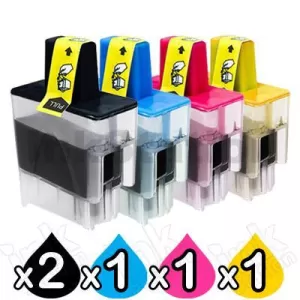 5 Pack Compatible Brother LC-47 Inkjet Cartridges Combo [2BK,1C,1M,1Y]