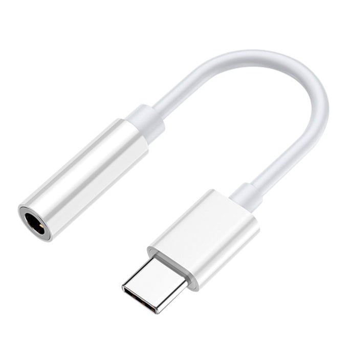 USB-C to 3.5mm AUX Audio Headphone Cable Adapter White - InkStation