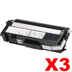 3 x Compatible Brother TN-349BK Black Toner Cartridge - 6,000 pages