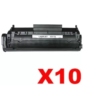 10 x HP Q2612A (12A) Compatible Black Toner Cartridge - 2,000 Pages