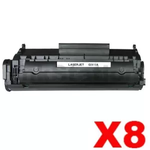 8 x HP Q2612A (12A) Compatible Black Toner Cartridge - 2,000 Pages