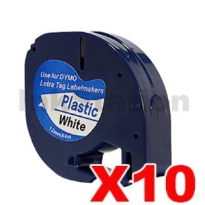 Buy Dymo LetraTag Plastic Tape - Black and White