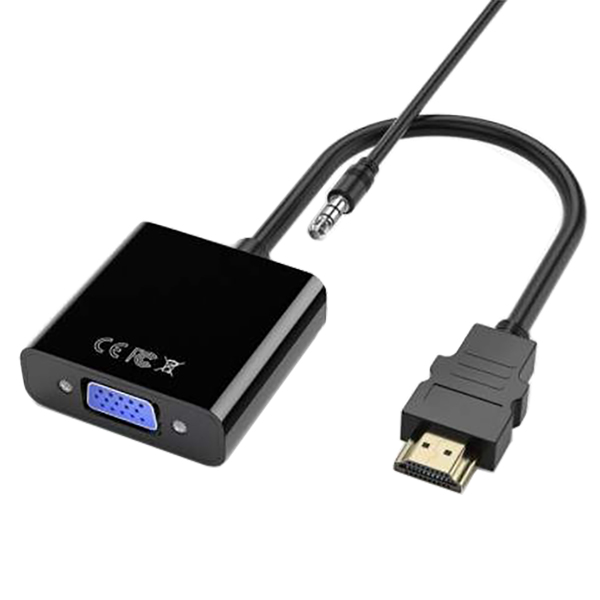 HDMI Male to VGA Female 1080p Adapter Video Cable Converter with Audio ...
