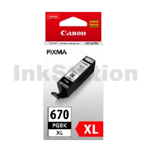 Genuine Canon PGI-670XLBK Black High Yield Inkjet