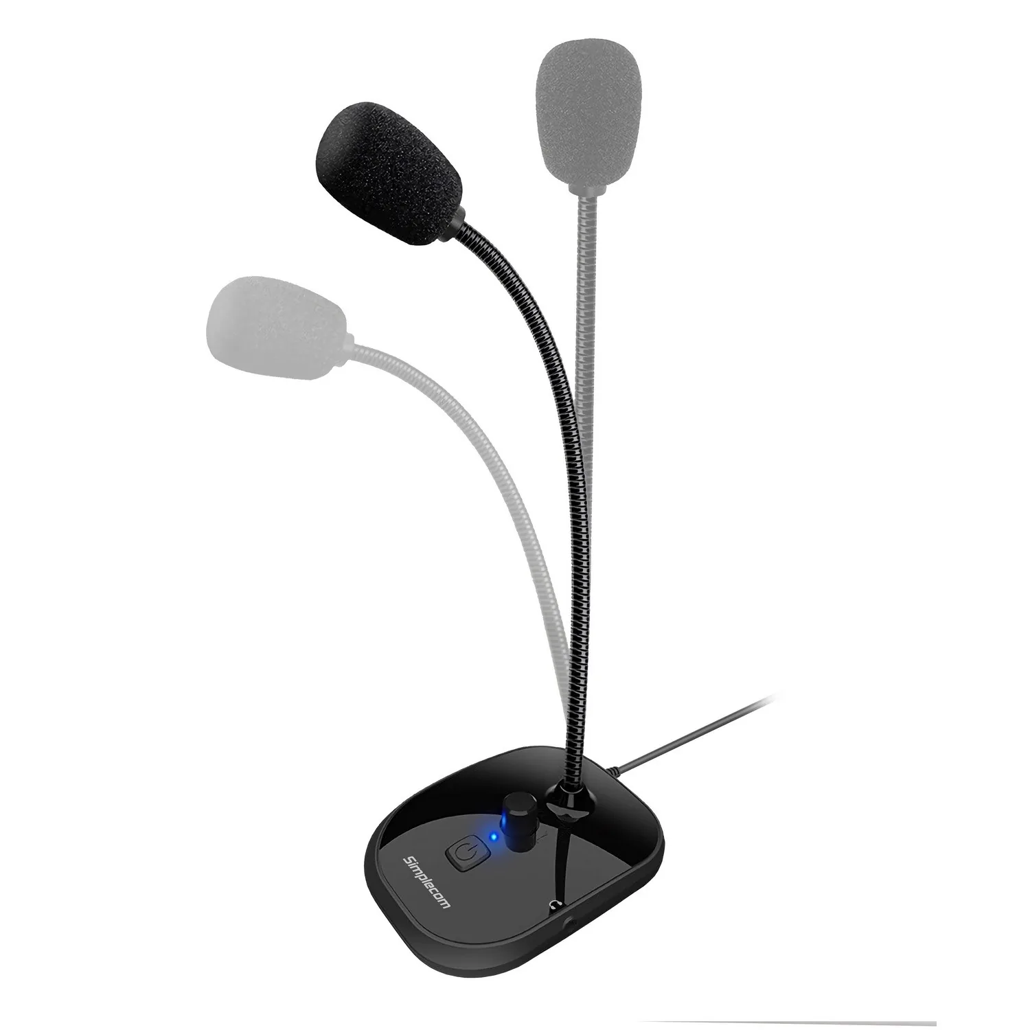 Plug In Microphone Plug and Play USB Desktop Microphone with Headphone Jack Simplecom ...