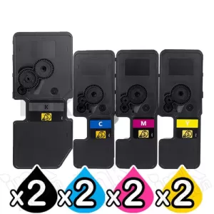 2 Sets of 4 Pack Non-Genuine alternative for TK-5444 Toner Cartridges suitable for Kyocera ECOSYS PA2100, MA2100 [2BK,2C,2M,2Y]